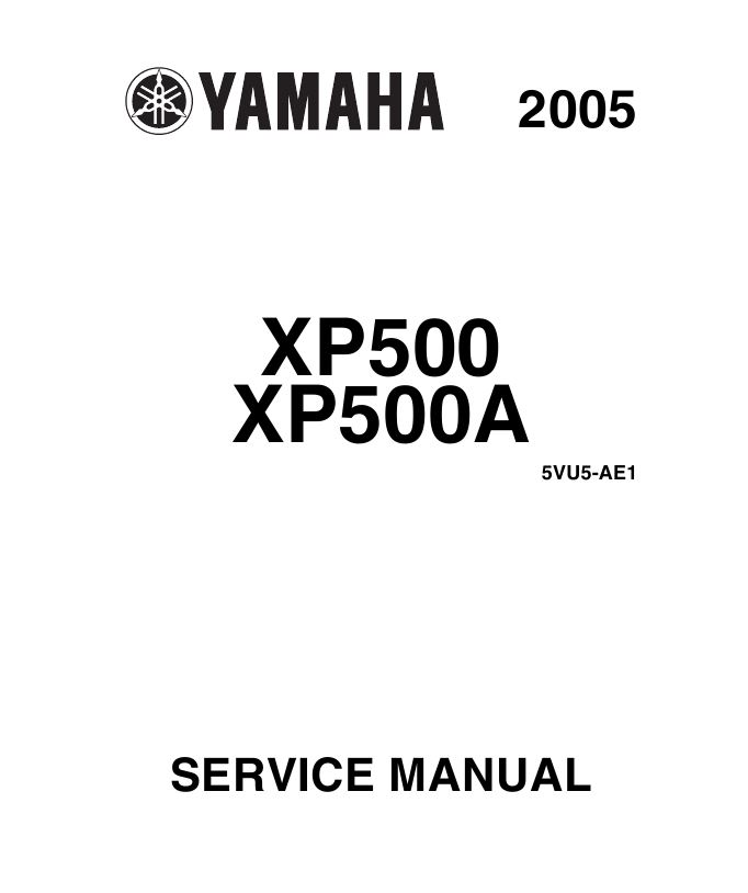 Изображение Руководство по ремонту и техническому обслуживанию Yamaha T-MAX XP-500 (5VU5) (Service Manual 2005)